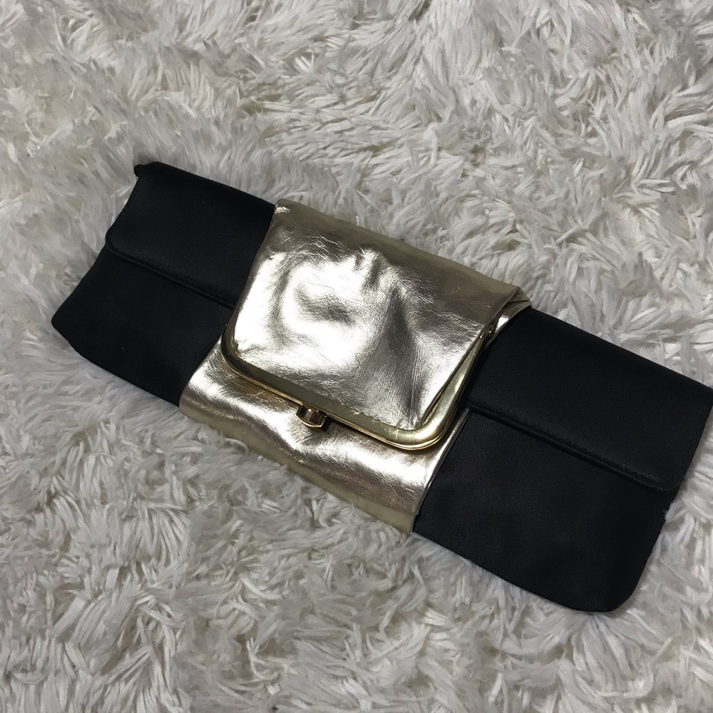 Black and gold clutch